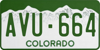 CO license plate AVU664
