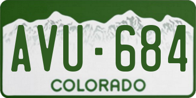 CO license plate AVU684