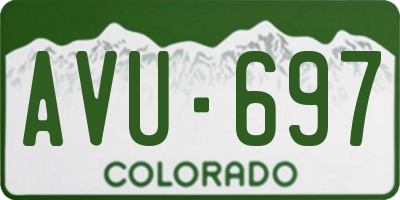 CO license plate AVU697