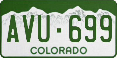 CO license plate AVU699