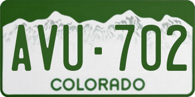 CO license plate AVU702