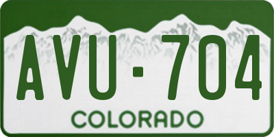CO license plate AVU704
