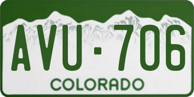 CO license plate AVU706