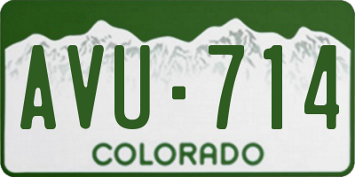 CO license plate AVU714