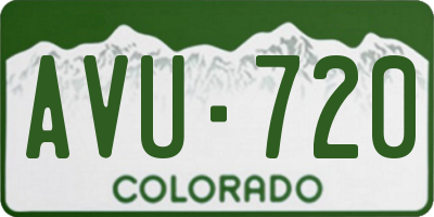 CO license plate AVU720