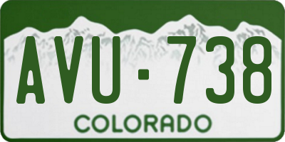 CO license plate AVU738