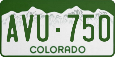 CO license plate AVU750