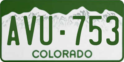CO license plate AVU753