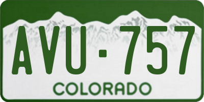 CO license plate AVU757