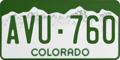 CO license plate AVU760