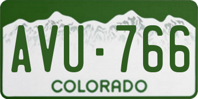 CO license plate AVU766
