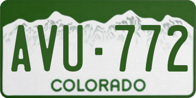 CO license plate AVU772