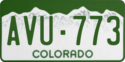 CO license plate AVU773