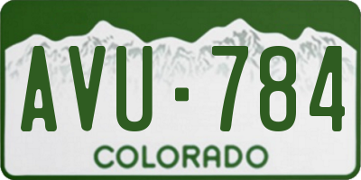 CO license plate AVU784