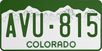 CO license plate AVU815
