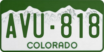 CO license plate AVU818