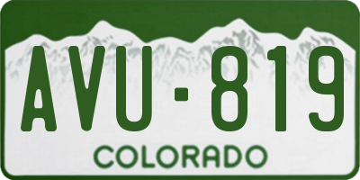CO license plate AVU819