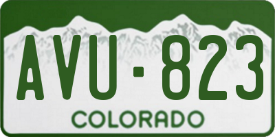 CO license plate AVU823