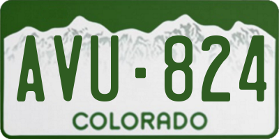 CO license plate AVU824