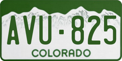 CO license plate AVU825