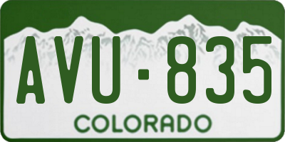 CO license plate AVU835