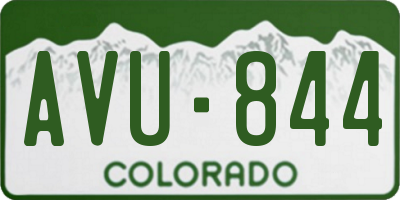 CO license plate AVU844