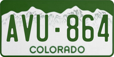 CO license plate AVU864