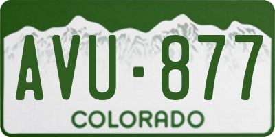 CO license plate AVU877