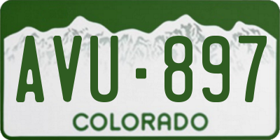 CO license plate AVU897