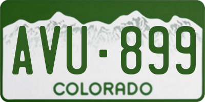 CO license plate AVU899