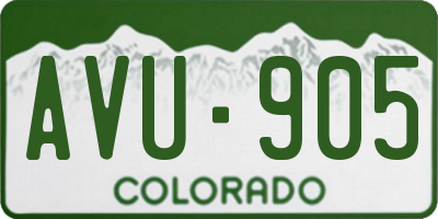CO license plate AVU905