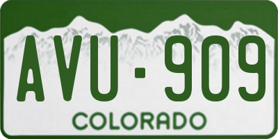 CO license plate AVU909