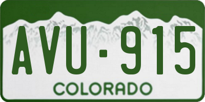 CO license plate AVU915