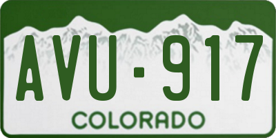 CO license plate AVU917