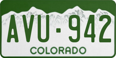 CO license plate AVU942