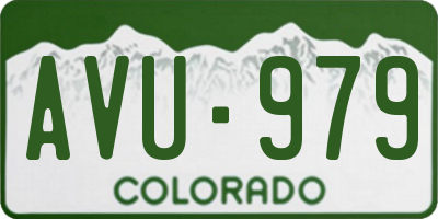 CO license plate AVU979