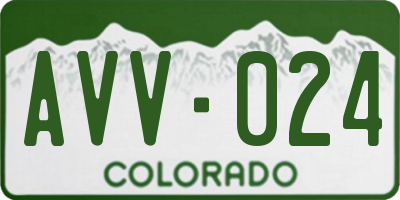 CO license plate AVV024