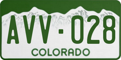 CO license plate AVV028