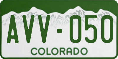 CO license plate AVV050