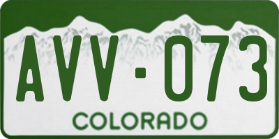 CO license plate AVV073