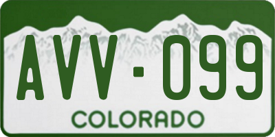 CO license plate AVV099