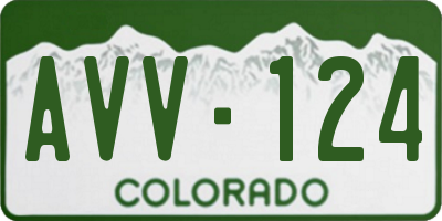 CO license plate AVV124