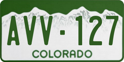 CO license plate AVV127
