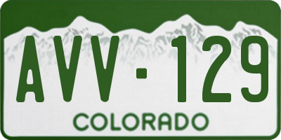 CO license plate AVV129