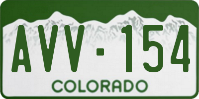 CO license plate AVV154
