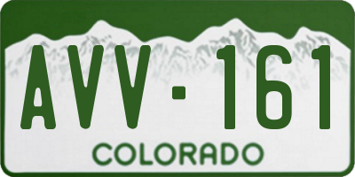CO license plate AVV161