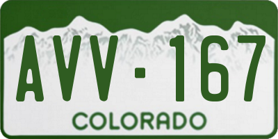 CO license plate AVV167