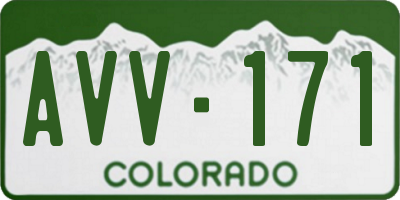CO license plate AVV171