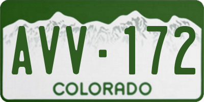 CO license plate AVV172