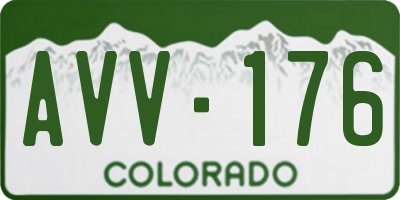 CO license plate AVV176